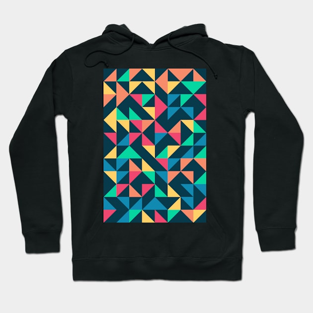 Creative Geometric Colourful Triangle Pattern #24 Hoodie by Trendy-Now